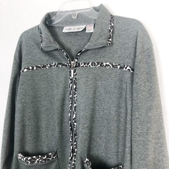 Needle & Threads Vintage Animal Print Full Zip Cardigan Size M - Picture 4 of 11
